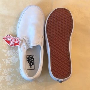 women’s white classic slip on vans